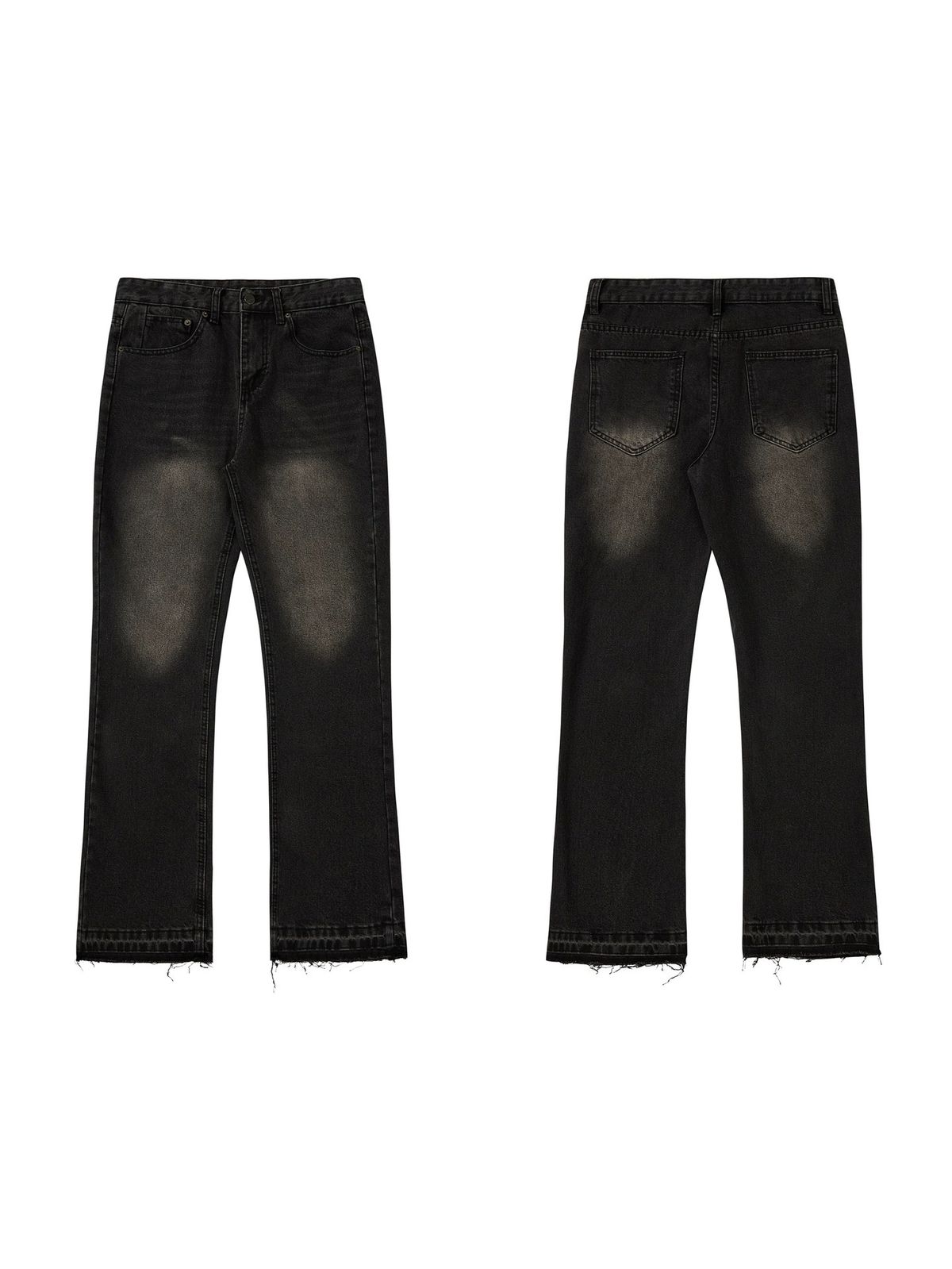 American Smoke Gray Fringed 507 Version Retro Y2k Street Casual Cement Gray Trousers Cleanfit Jeans_viptrois.com