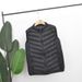 "Men's Stand Collar Quilted Down Vest – Winter-Weight Sleeveless Jacket (Classic Black/Dark Blue/Greyish, 2XL-5XL)"_viptrois.com
