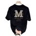Men's Clothing American Style Handsome Heavy Short Sleeved T Shirt For Men And Women Summer Pure Cotton Street Casual Ins Loose Tops_viptrois.com