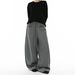 2026 New Gray Heavy Cleanfit Scimitar Sweatpants Men's Trendy Brand Autumn Loose Drape Versatile Wide Leg Casual Long Pants_viptrois.com