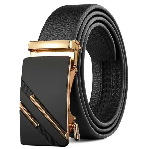 Mens Fashion Belt - High Quality PU Soft Metal Buckle Strap Made Of Genuine Leather Suitable For Work Pants And Jeans._viptrois.com