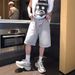 Men's Clothing Niche Old Washed High End Denim Shorts Men's Summer Slim Straight Shorts Retro Mid Length Pants_viptrois.com