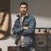 Men's clothing Heavy Denim Jacket Loose Trendy Classic Retro Lapel Work Jacket_viptrois.com