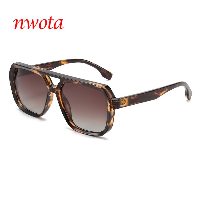 Aviator Double Sunglasses Square Frame End Sunglasses That Make Your Face Look Small And UV Proof Polarized Sunglasses_viptrois.com