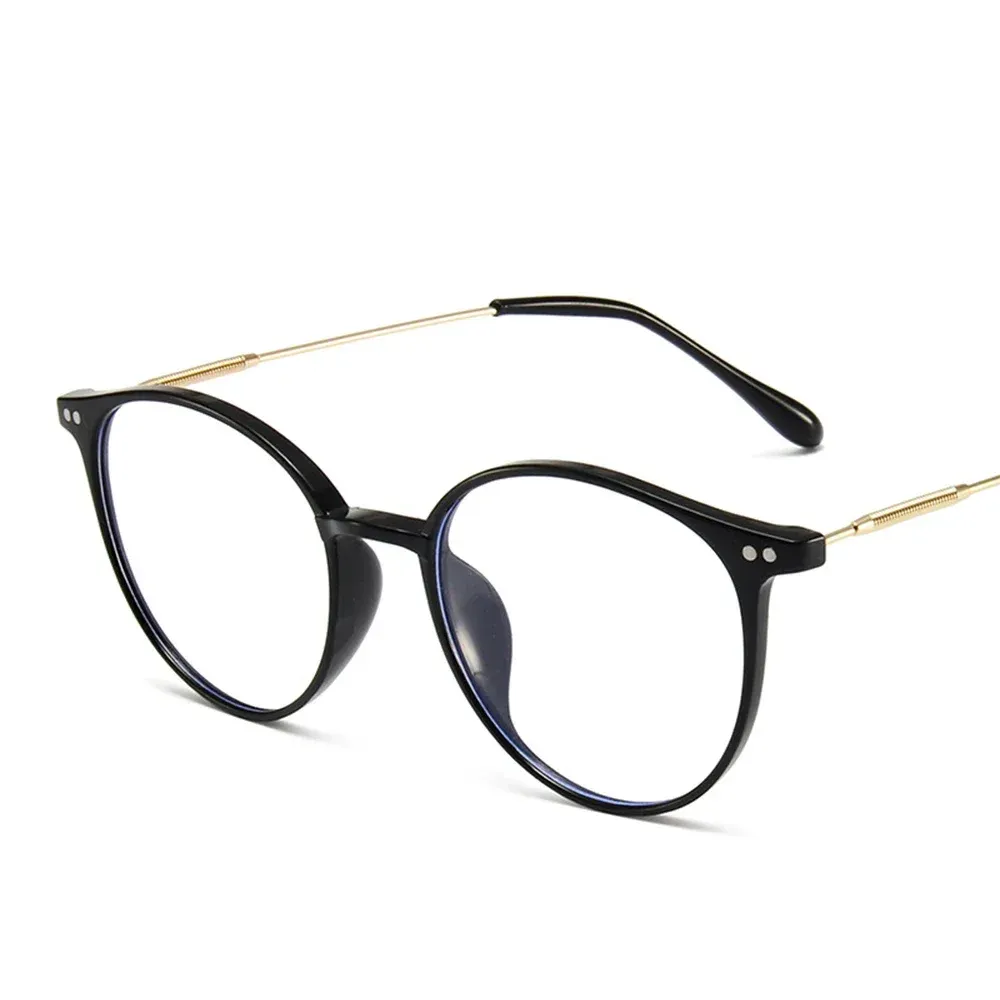 Mode Anti-Blu Gläser Frauen Brillen Retro Myopie Männer Runde Brillen Rahmen Optische Computer Transparent Universal Gläser_viptrois.com