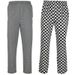 Men's Clothing oil proof chef pants black and white plaid pants kitchen men's chef uniform version work pants_viptrois.com