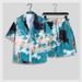Men's Clothing Retro All Over Print Floral Shirt Loose Casual Trendy Brand Cool Unisex Couple Set_viptrois.com