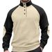 Men's Clothing European Size Spring And Autumn New Men's Outdoor Raglan Sleeve Casual Stand Collar Loose Corduroy Long Sleeved Sweatshirt_viptrois.com