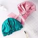 new shower cap women's silk satin inner washing shower cap bath cap double bow waterproof_viptrois.com