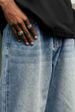 Mens Baggy Jeans Vintage Plain Pants Casual Wide Leg Loose Fit Denim Hip Hop Jean_viptrois.com