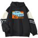 American Style Color Block For Men, Loose Fit, Niche Letter Print Pullover, Cool Outerwear Sweatshirt_viptrois.com
