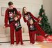 Christmas Letter plaid Christmas family suit printed home dress pajamas_viptrois.com