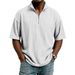 Men's Corduroy Half-Zip Shirt – Stylish Short-Sleeve, Relaxed Fit, Trendy Casual & Smart Look_viptrois.com