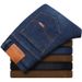 Men's Clothing Winter Youth Stretch Plus Velvet Jeans Men's Small Straight Slim Korean Style Warm Large Size Men's Denim Trousers_viptrois.com