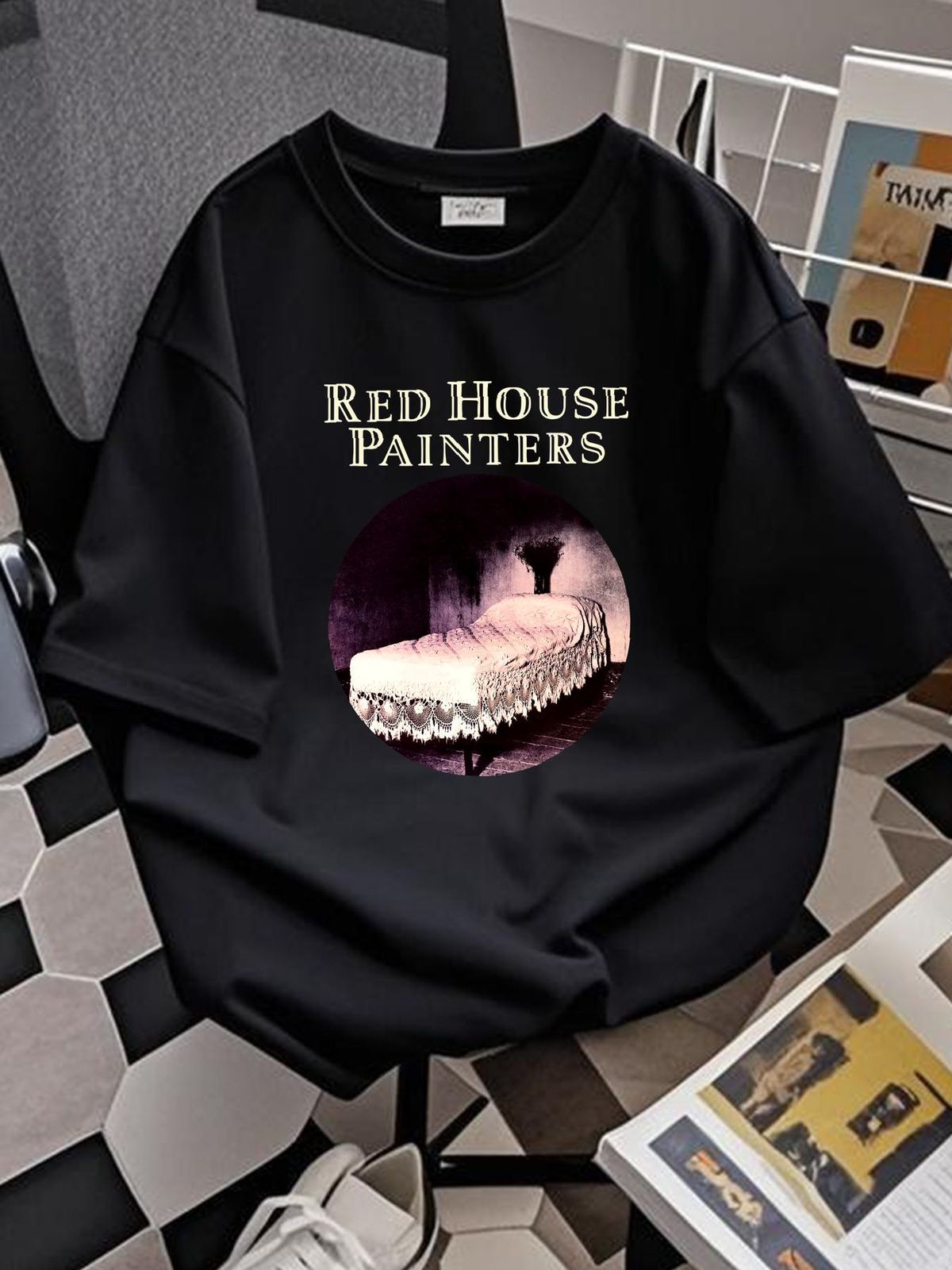 NWT Red House Painters Down Colorful Hill American Indie Rock Band T-Shirt S-4XL Stretched Casual Graphic Comfortable Stylish Summer Unisex_viptrois.com