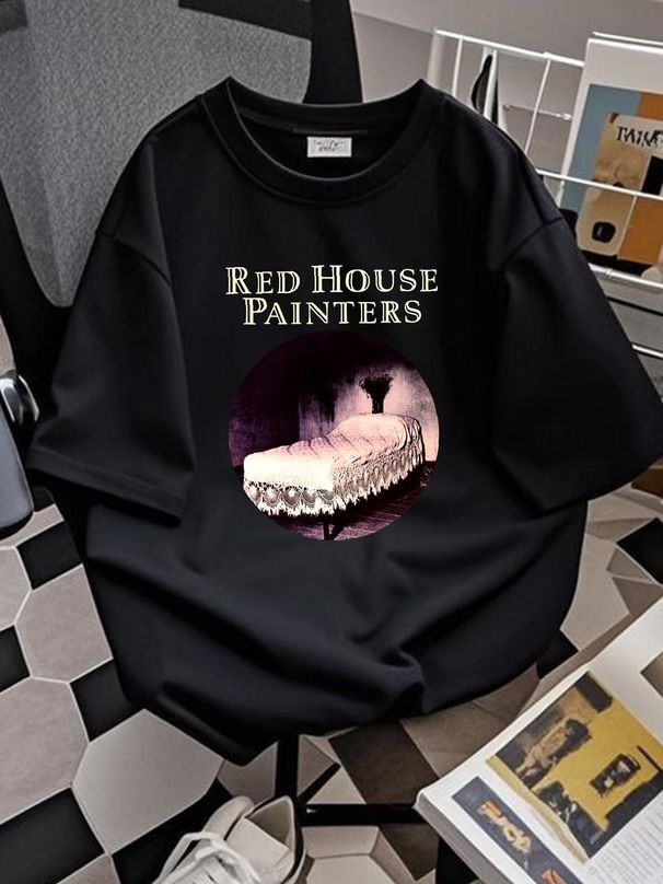 NWT Red House Painters Down Colorful Hill American Indie Rock Band T-Shirt S-4XL Stretched Casual Graphic Comfortable Stylish Summer Unisex_viptrois.com
