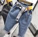 Children's Spring And Autumn Jeans New Style Baby Wear Trousers Slightly Elastic Straight Slim Version Single Trousers A12352_viptrois.com