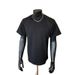 Summer Air Cotton Shoulder Short Sleeved Men's American Small Collar Threaded Splicing Casual T-shirt_viptrois.com