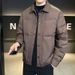 Nordmann 2025 Winter Men's Slim Fit Square Collar National Standard 90 White Duck Lightweight Down Jacket_viptrois.com