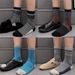 Retro Striped & Checkered Crew Socks – Soft Cotton Double Needle Knit – Breathable & Comfortable – Vintage Style – Stackable Design – Multiple Colors_viptrois.com