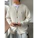 Nordmann Knitted Cardigan With Cable Knit Texture, Round Neck, Men's Autumn Winter Style, Trendy Brand, Color-Block Embroidery,_viptrois.com
