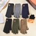 Sports Gloves Skiing Cycling Motorcycle Hiking Touch Screen Gloves Men's Double-layer Touch Screen Gloves With Fleece And Wool Knitted Gloves_viptrois.com
