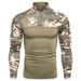 Men's Clothing Outdoor Fitness Men's Summer Camouflage Long Sleeved T Shirt Youth Tactical Clothing_viptrois.com