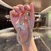 Ins High Grade Super Flash Mobile Phone Diamond Keychain Pendant All Match Anti Chain Special Shaped Pearl Bow Mobile Phone Chain_viptrois.com