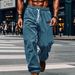 "Men's Corduroy Casual Pants – European Size, Loose Fit, Elastic Waist, Trendy Autumn Style (Black/Khaki/Blue/Gray/Green/Brown, XS-XXXL)"_viptrois.com