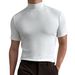 Men's Clothing Men's High Neck Long Sleeve T-Shirt – Winter Thermal Base Layer, 50% Acetate Milk Silk (S-XXXL)_viptrois.com