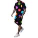 Men's Clothing Casual Versatile Straight Shoulder Loose Short Sleeved T Shirt Summer Personalized Colorful Flowers 3D Digital Printing_viptrois.com