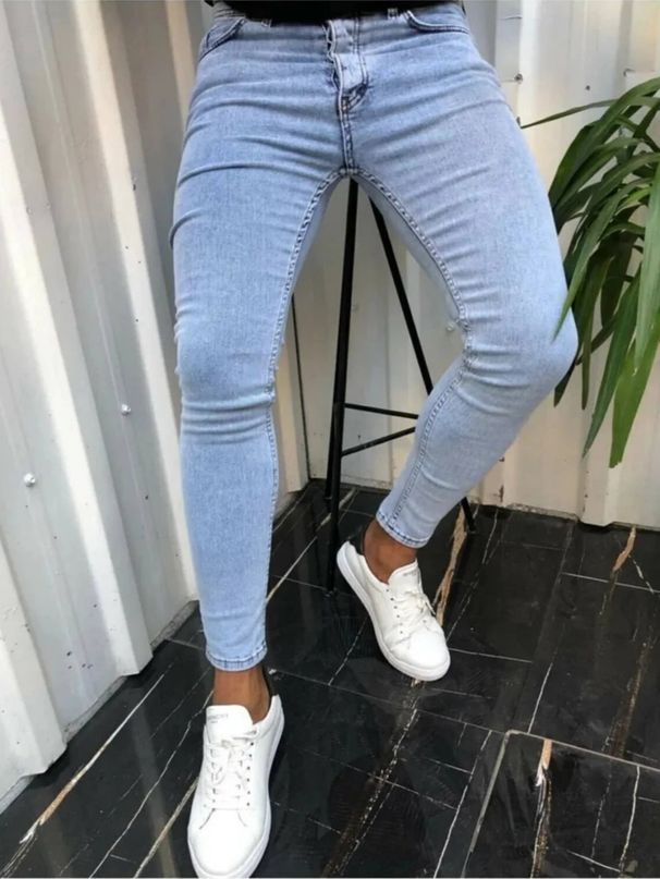 Men's Slim Fit Stretch Denim Jeans - Comfortable Straight Leg Trousers For Casual & Work_viptrois.com