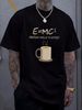 E MC2 Funny Science Coffee Energy Milk T Shirt Streetwear Graphic Soft Versatile Slightly Unisex Designer Clothes Stylish Top For Everyday Wear_viptrois.com