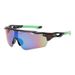 Half Frame Sports Sunglasses Hollow Irregular Lenses Cycling Windproof UV PC Sunglasses_viptrois.com