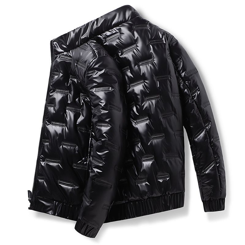 Men's Winter Cotton-Padded Hooded Jacket - Thickened Lined Coat With Zipper Closure, Striped & Solid Options For Teens & Young Adults (Sizes M-6XL)_viptrois.com