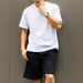 Men's Clothing Heavy Weight Street Hot Diamonds Full Of Stars Loose Short Sleeved T Shirt Shorts Suit Mid Length Pants_viptrois.com