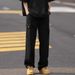 Men's Clothing Casual Loose Large Pocket Straight Pants Simple Solid Color Overalls High Street Men_viptrois.com
