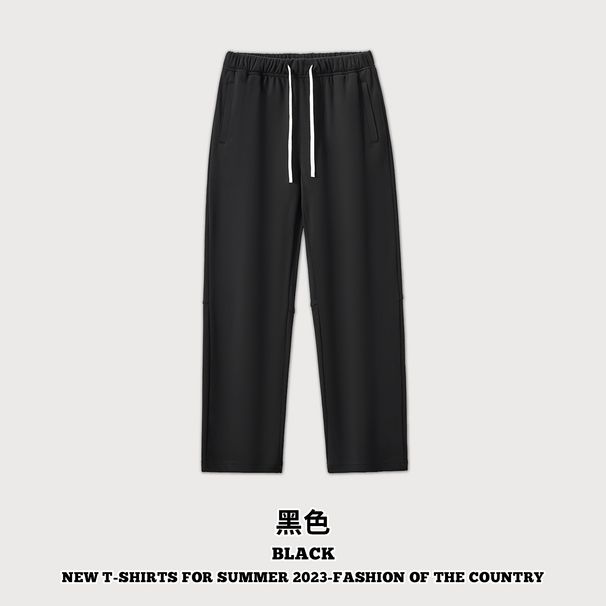 Men's 350GSM Heavyweight Wide-Leg Pants - Dropped Crotch Casual Trousers With Urban Street Style_viptrois.com