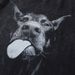 TKPA Doberman Print Washed Vintage High Street Fashion Loose Crew Neck Short Sleeve T-Shirt Unisex Streetwear_viptrois.com