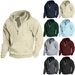 Men's Casual Hooded Sweatshirt - Thickened Fleece Lining, Loose Fit, Comfortable Pullover For Autumn & Winter_viptrois.com