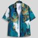Men's Clothing Retro All Over Print Floral Shirt Loose Casual Trendy Brand Cool Unisex Couple Set_viptrois.com