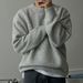 Men's Plus Size Zip-Up Knit Cardigan - Lightweight Breathable Pullover Jacket For Casual & Business Wear (Black, Grey, Beige)_viptrois.com