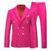 Men's Clothing Suit Mainly Promotes Men's Suit Two Piece Double Breasted Solid Color Hollow Foreign Trade Cross Border Business Professional Formal_viptrois.com