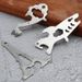 Multifunctional Outdoor Portable Multi-Shaped Keychain Bottle Opener Camping Stainless Steel Creative Tool Card_viptrois.com
