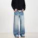 Men's Vintage Washed Jeans – Relaxed Straight Fit Denim Pants With Classic Five-Pocket Design (S-XXXL)_viptrois.com