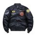 Men's MA-1 Bomber Jacket With Embroidery - Lightweight & Cotton-Padded Options - Vintage Japanese Style - Loose Fit For Casual Wear_viptrois.com