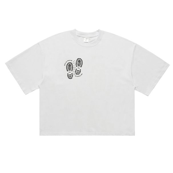Autumn Streetwear Printed Direct Injection T-Shirt Unisex Couple Loose Fit Versatile Casual Dr Shoulder Short_viptrois.com