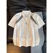 Cleanfit Heavy Polo Shirt Short Sleeve Men's Summer American Contrasting Shoulder T-Shirt Top Simple T-Shirt Tide_viptrois.com