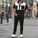 Men's Waffle Knit Button-Up Shirt & Pants Set, Casual Short Sleeve Linen-Look Outfit, Printed Lounge Two-Piece (S-5xl, Multi-Color)_viptrois.com