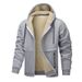 Europe 2026 Hot Sale Eco-friendly Fabric Autumn And Winter Lamb Fleece Cardigan Sweater Jacket Men's Thickened Hooded Thermal Jacket_viptrois.com